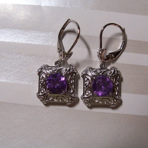 Amethyst Earrings - Picture 3 of 6